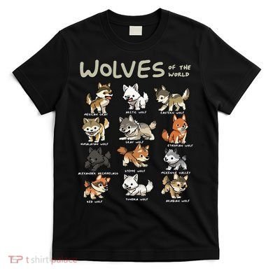 Chibi Wolf Wolves Animals Of The World Wolf Lover T-Shirt