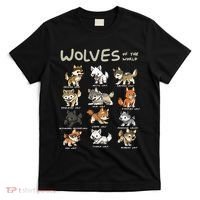 Chibi Wolf Wolves Animals Of The World Wolf Lover T-Shirt thumb 0