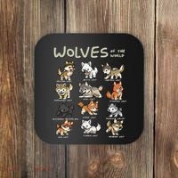 Chibi Wolf Wolves Animals Of The World Wolf Lover Coaster thumb 0