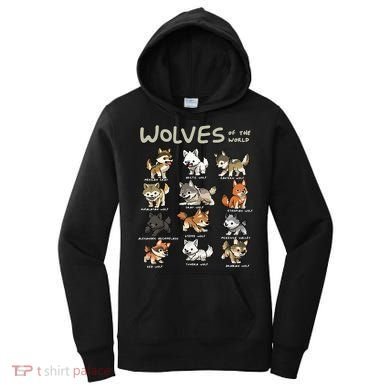 Chibi Wolf Wolves Animals Of The World Wolf Lover Women's Hoodie