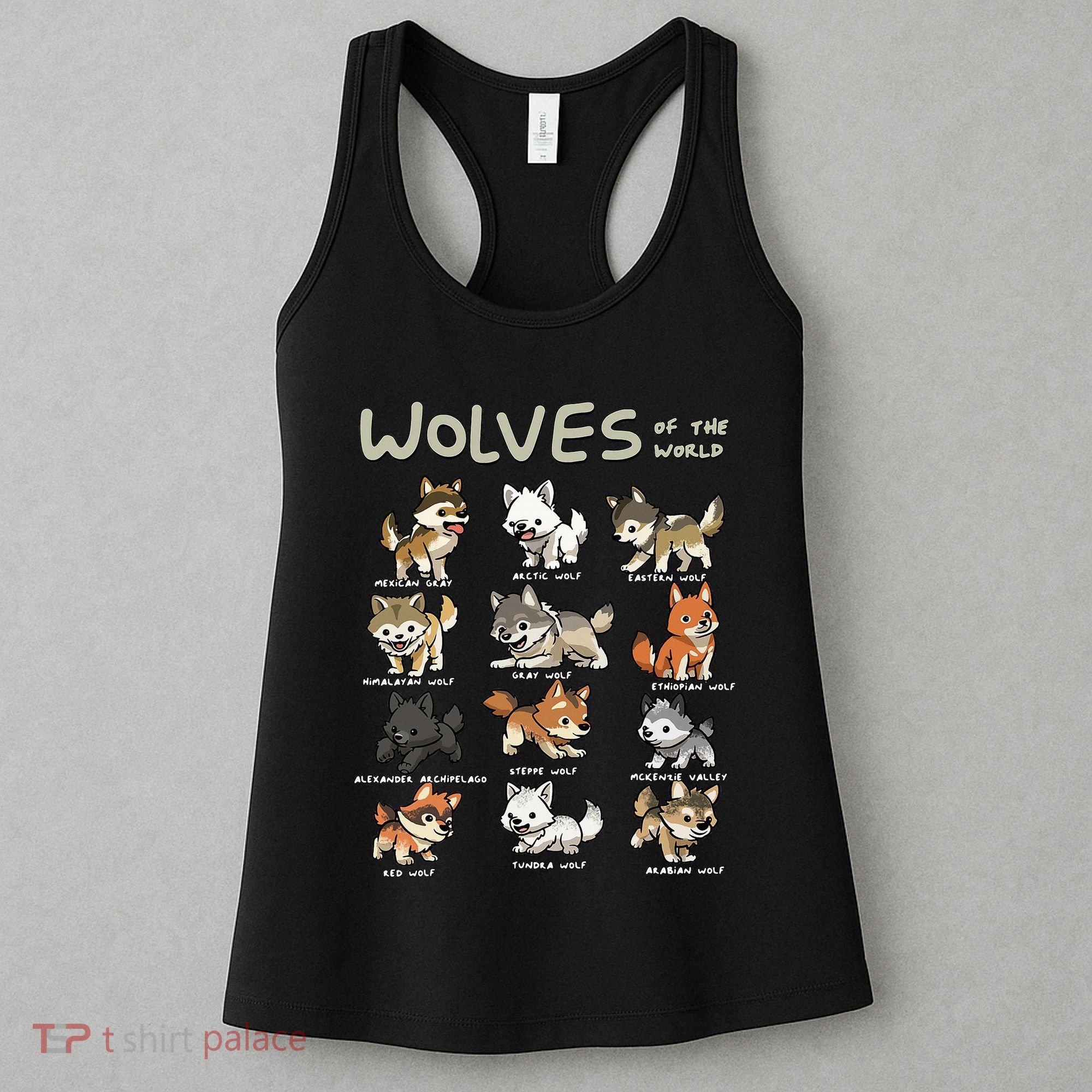 Chibi Wolf Wolves Animals Of The World Wolf Lover Women's Tank Top