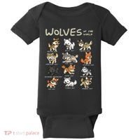 Chibi Wolf Wolves Animals Of The World Wolf Lover Baby Bodysuit thumb 0