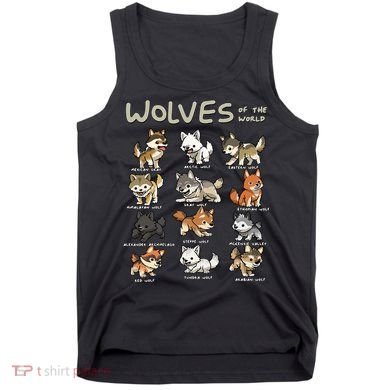 Chibi Wolf Wolves Animals Of The World Wolf Lover Tank Top