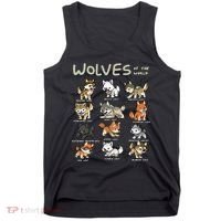 Chibi Wolf Wolves Animals Of The World Wolf Lover Tank Top thumb 0