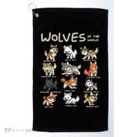 Chibi Wolf Wolves Animals Of The World Wolf Lover Golf Towel thumb 0