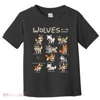 Chibi Wolf Wolves Animals Of The World Wolf Lover Toddler T-Shirt thumb 0