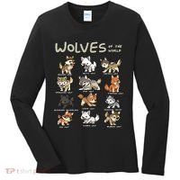 Chibi Wolf Wolves Animals Of The World Wolf Lover Women's Long Sleeve Shirt thumb 0