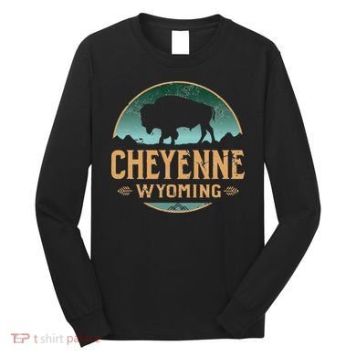 Cheyenne Wyoming WY Buffalo Bison Long Sleeve Shirt