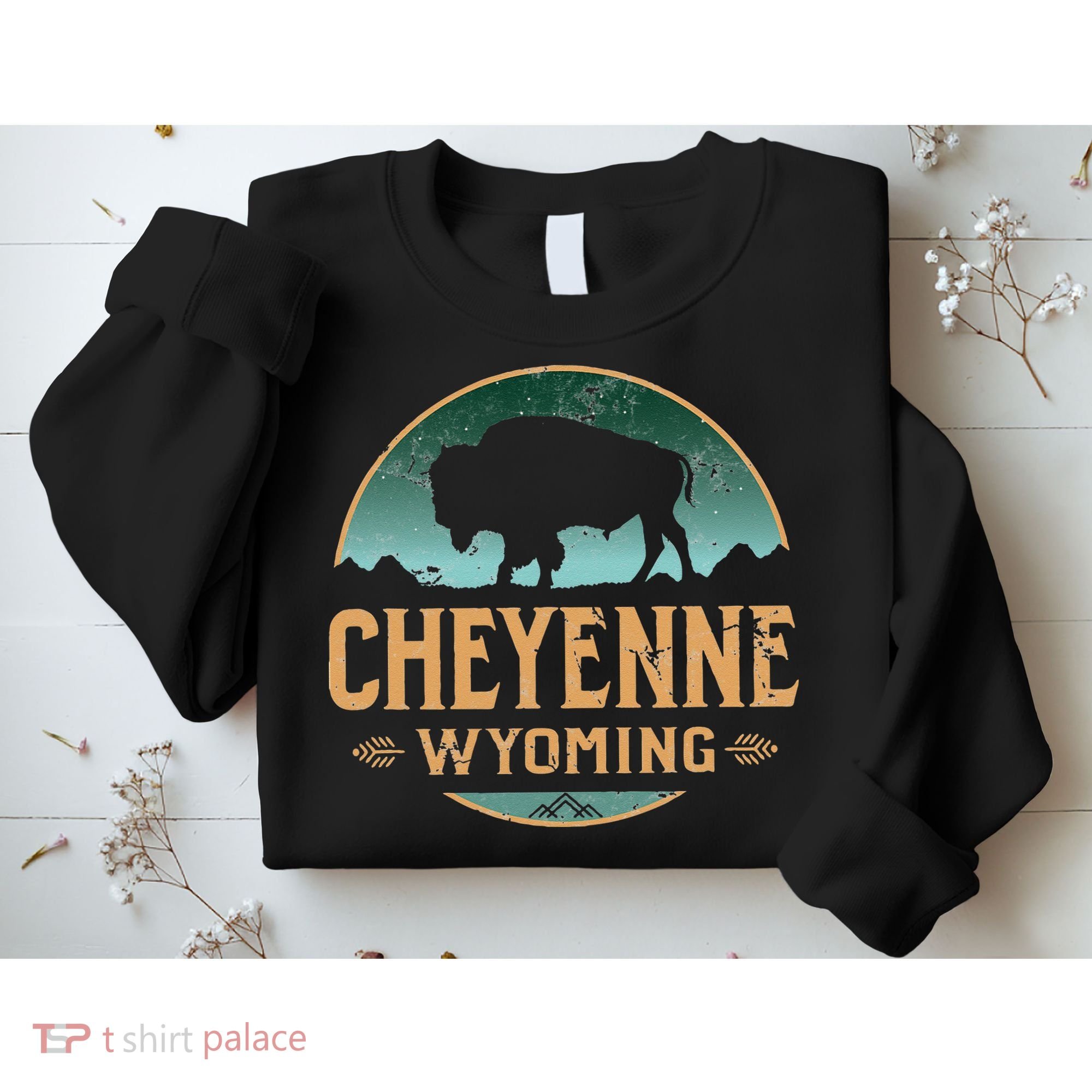 Cheyenne Wyoming WY Buffalo Bison Sweatshirt