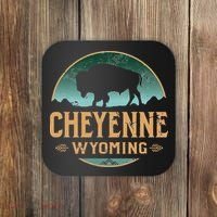 Cheyenne Wyoming WY Buffalo Bison Coaster thumb 0