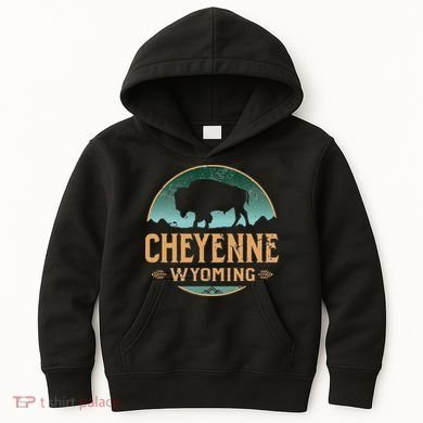 Cheyenne Wyoming WY Buffalo Bison Kids Hoodie