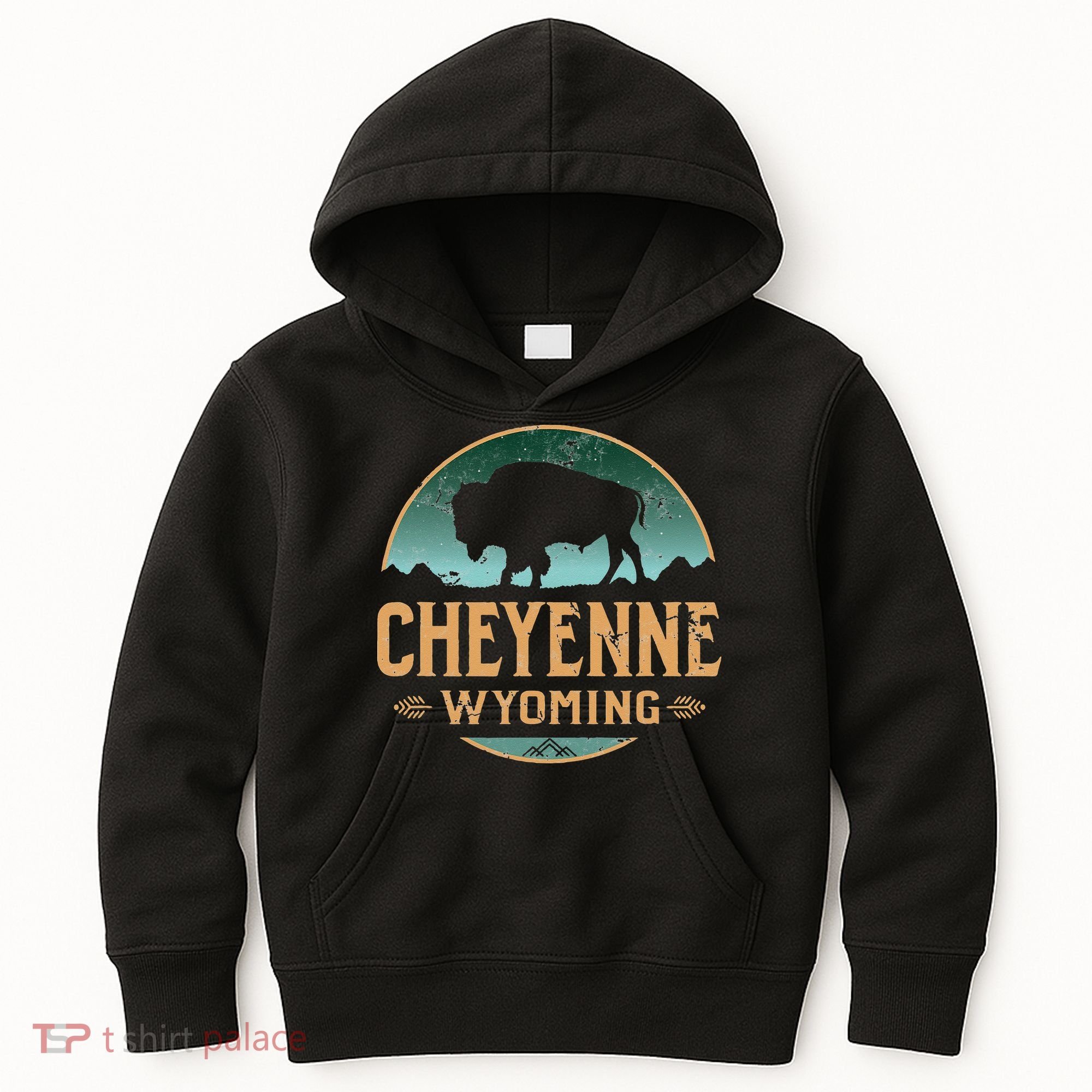 Cheyenne Wyoming WY Buffalo Bison Kids Hoodie