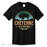 Cheyenne Wyoming WY Buffalo Bison Kids T-Shirt thumb 0