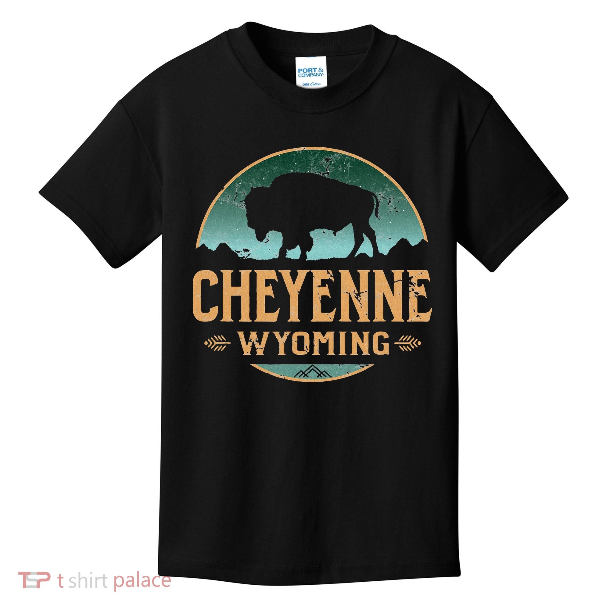 Cheyenne Wyoming WY Buffalo Bison Kids T-Shirt