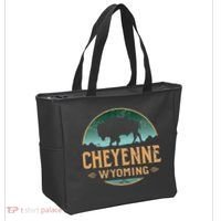 Cheyenne Wyoming WY Buffalo Bison Tote Bag thumb 2