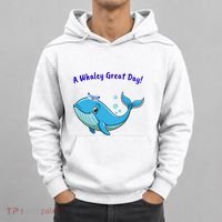 Cute Whale With Sailor Hat Hoodie thumb 0
