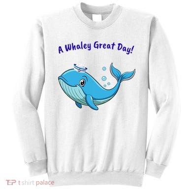 Cute Whale With Sailor Hat Sweatshirt