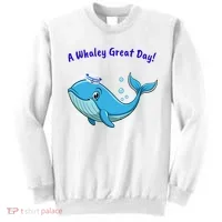 Cute Whale With Sailor Hat Sweatshirt thumb 0
