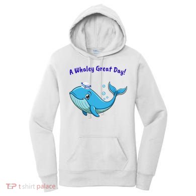 Cute Whale With Sailor Hat Women's Hoodie