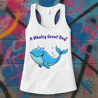 Cute Whale With Sailor Hat Women's Tank Top thumb 3