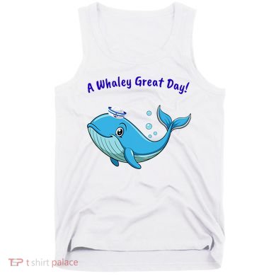 Cute Whale With Sailor Hat Tank Top