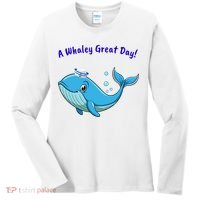 Cute Whale With Sailor Hat Women's Long Sleeve Shirt thumb 0