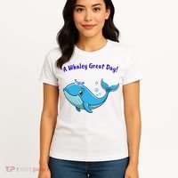 Cute Whale With Sailor Hat Women's T-Shirt thumb 4