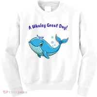 Cute Whale With Sailor Hat Kids Sweatshirt thumb 0