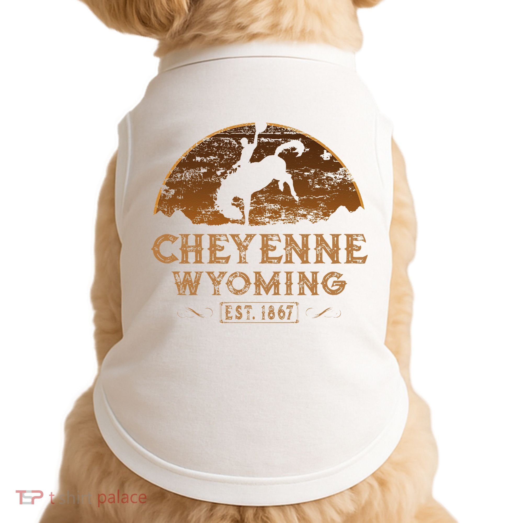 Cheyenne Wyoming WY Rodeo Cowboy Doggie Tank