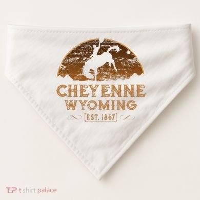 Cheyenne Wyoming WY Rodeo Cowboy USA-Made Doggie Bandana
