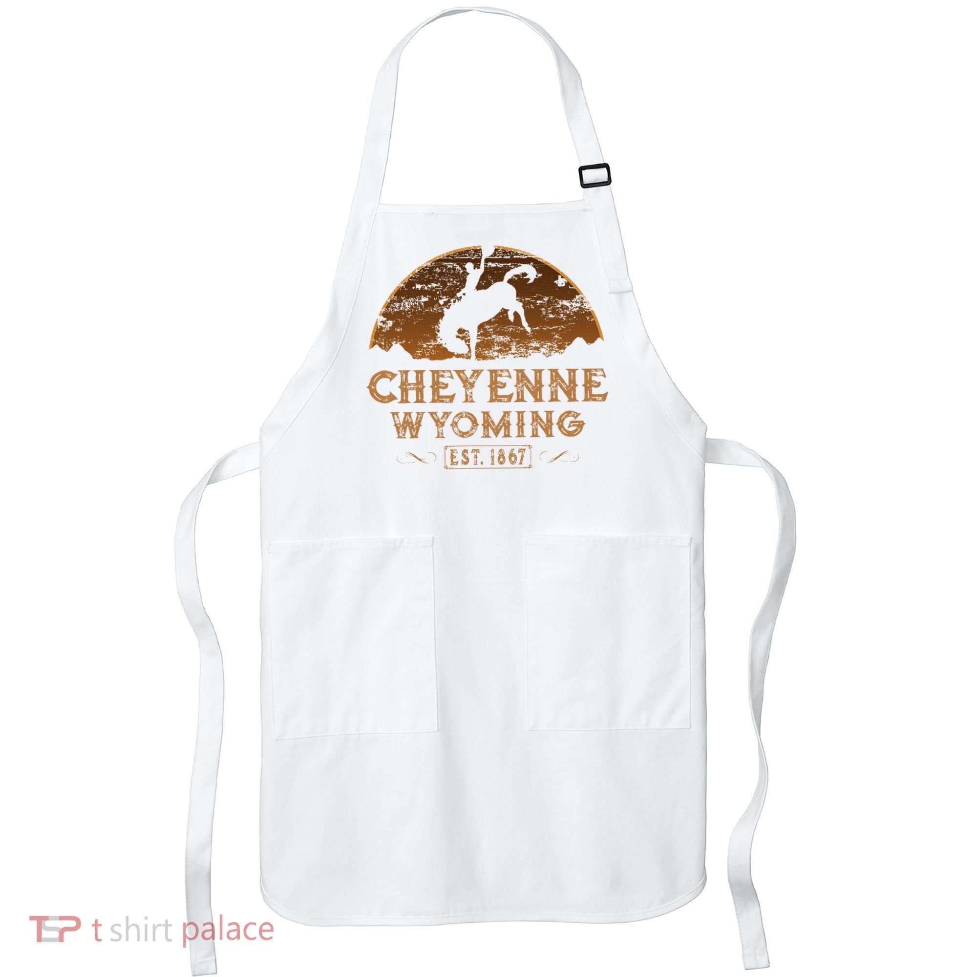Cheyenne Wyoming WY Rodeo Cowboy Apron