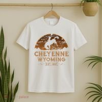 Cheyenne Wyoming WY Rodeo Cowboy T-Shirt thumb 2