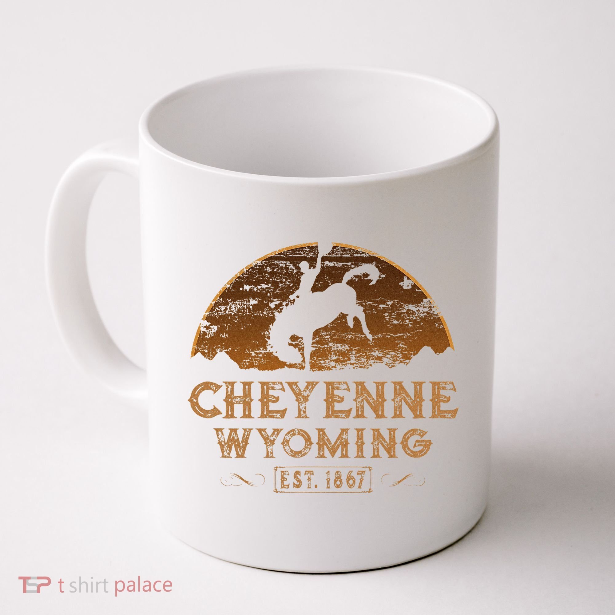 Cheyenne Wyoming WY Rodeo Cowboy Coffee Mug