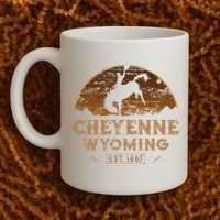 Cheyenne Wyoming WY Rodeo Cowboy Coffee Mug thumb 2