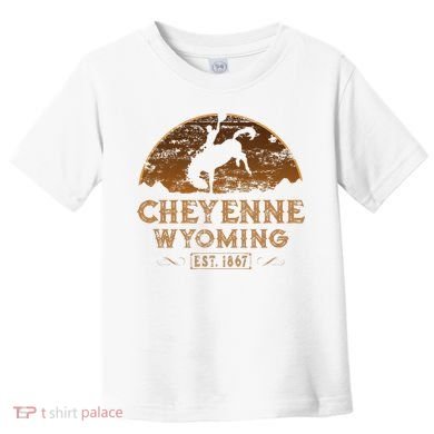 Cheyenne Wyoming WY Rodeo Cowboy Toddler T-Shirt