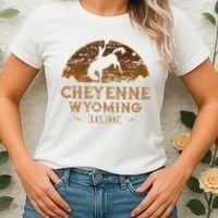 Cheyenne Wyoming WY Rodeo Cowboy Women's T-Shirt thumb 2