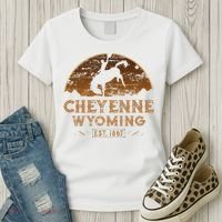 Cheyenne Wyoming WY Rodeo Cowboy Women's T-Shirt thumb 3