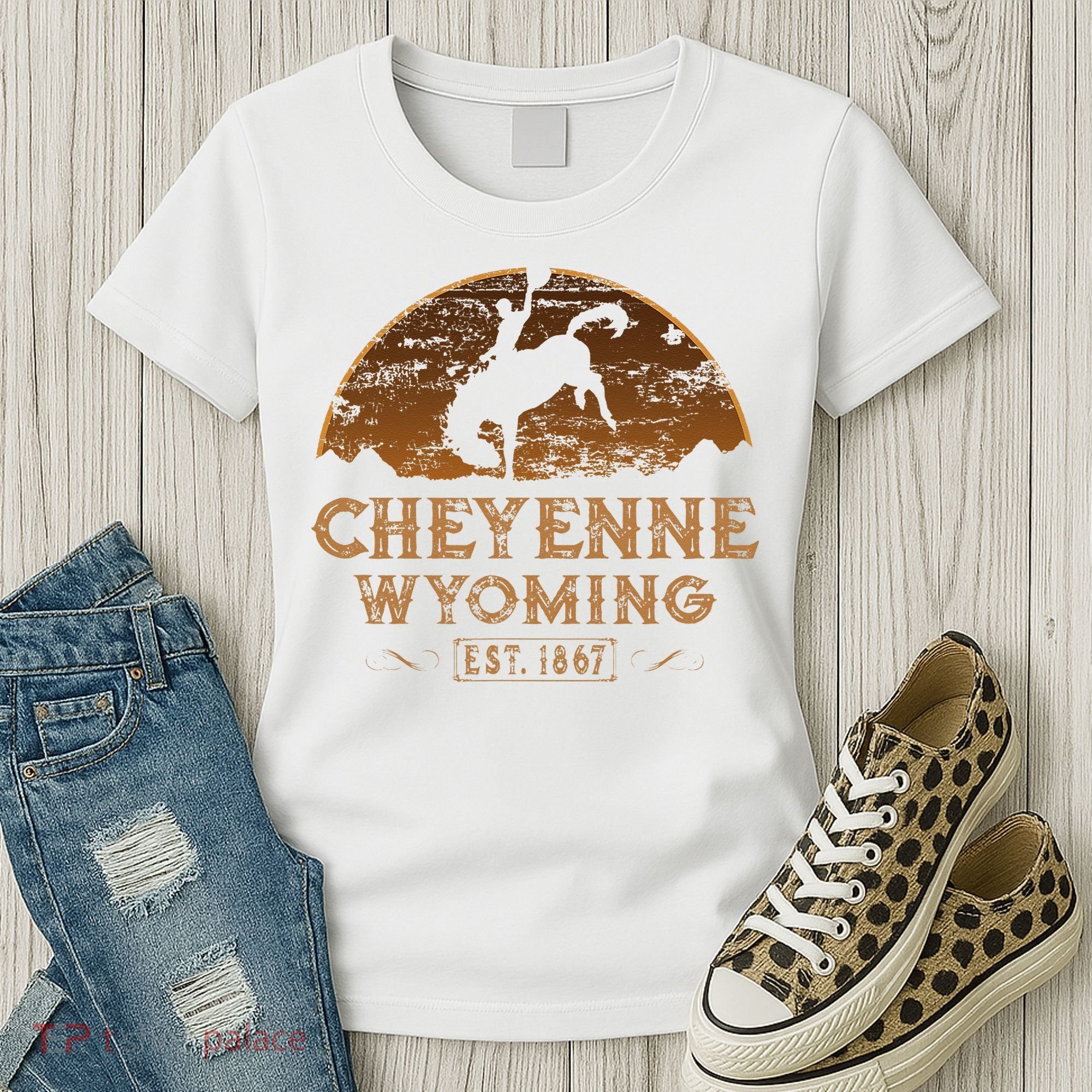 Cheyenne Wyoming WY Rodeo Cowboy Women's T-Shirt
