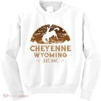 Cheyenne Wyoming WY Rodeo Cowboy Kids Sweatshirt thumb 0