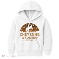 Cheyenne Wyoming WY Rodeo Cowboy Kids Hoodie thumb 0