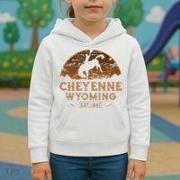 Cheyenne Wyoming WY Rodeo Cowboy Kids Hoodie thumb 3