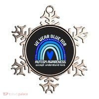 Cute We Wear Blue For Autism Awareness Accept Understand Love Ornament thumb 0