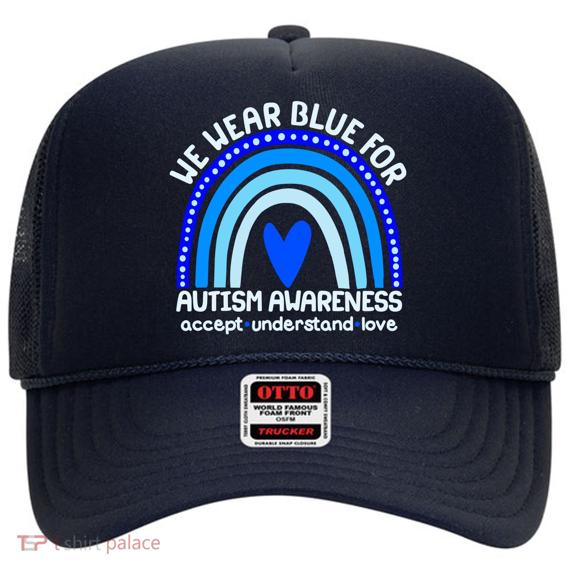 Cute We Wear Blue For Autism Awareness Accept Understand Love Hat