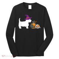 Cute Westie Wizard Hat Halloween Funny Dog Owner Costume Long Sleeve Shirt thumb 0