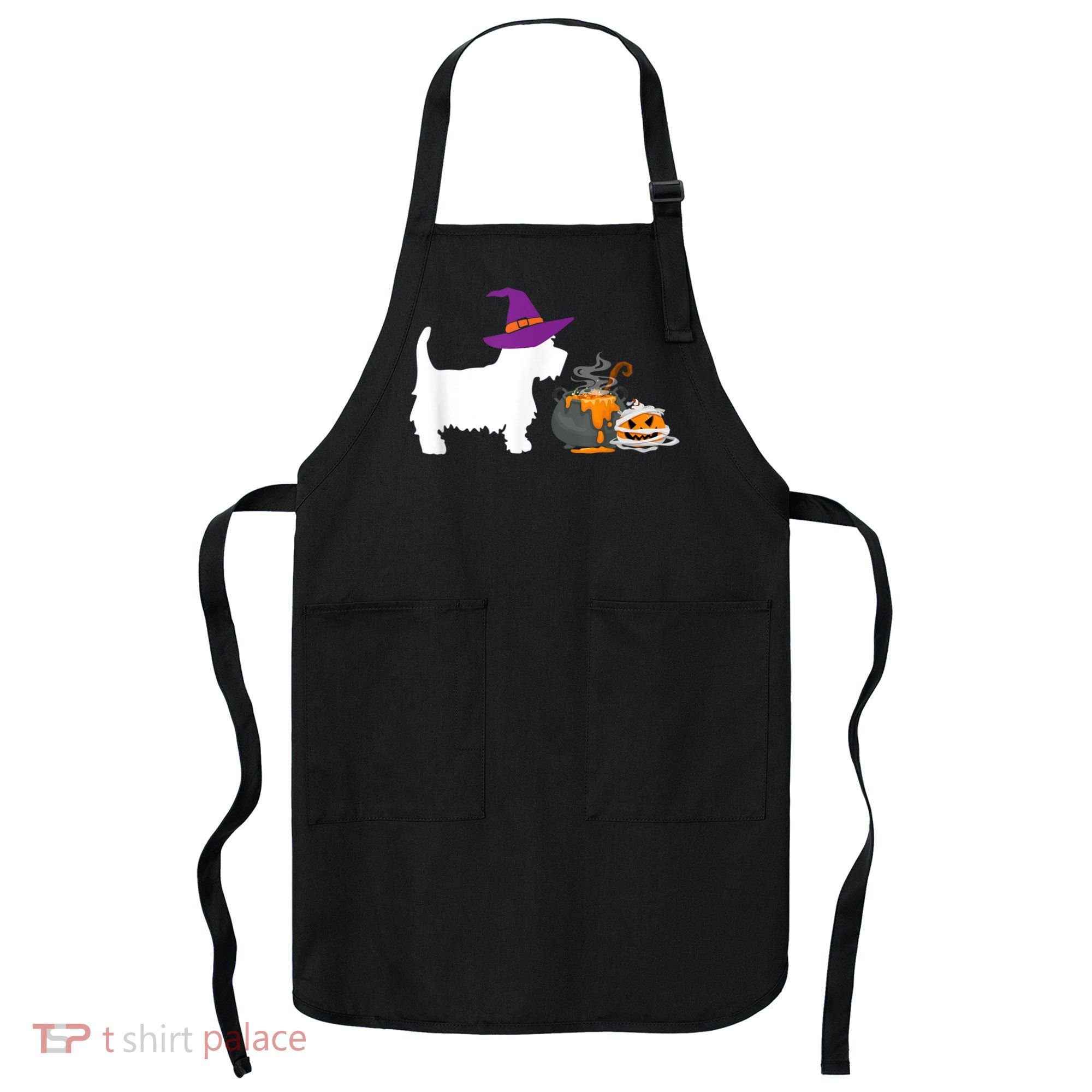 Cute Westie Wizard Hat Halloween Funny Dog Owner Costume Apron