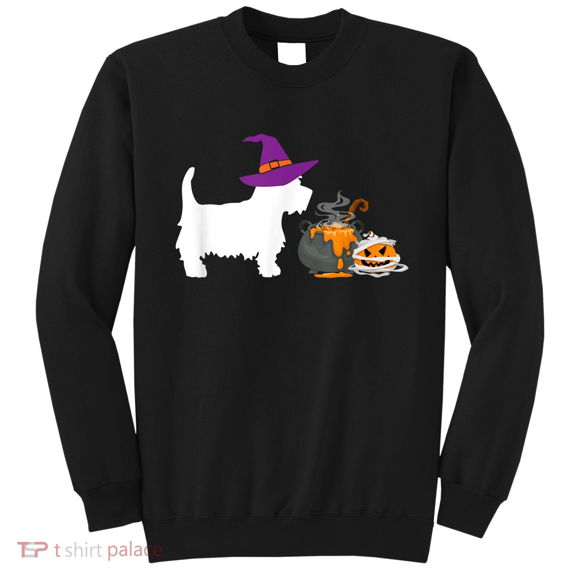 Cute Westie Wizard Hat Halloween Funny Dog Owner Costume Sweatshirt