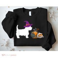 Cute Westie Wizard Hat Halloween Funny Dog Owner Costume Sweatshirt thumb 2