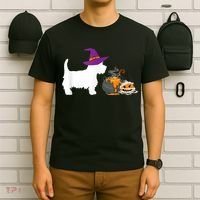 Cute Westie Wizard Hat Halloween Funny Dog Owner Costume T-Shirt thumb 6