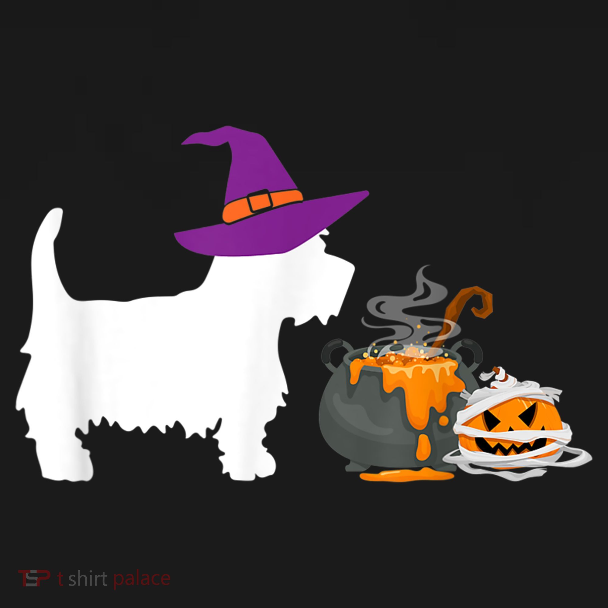 Cute Westie Wizard Hat Halloween Funny Dog Owner Costume Women's Hoodie