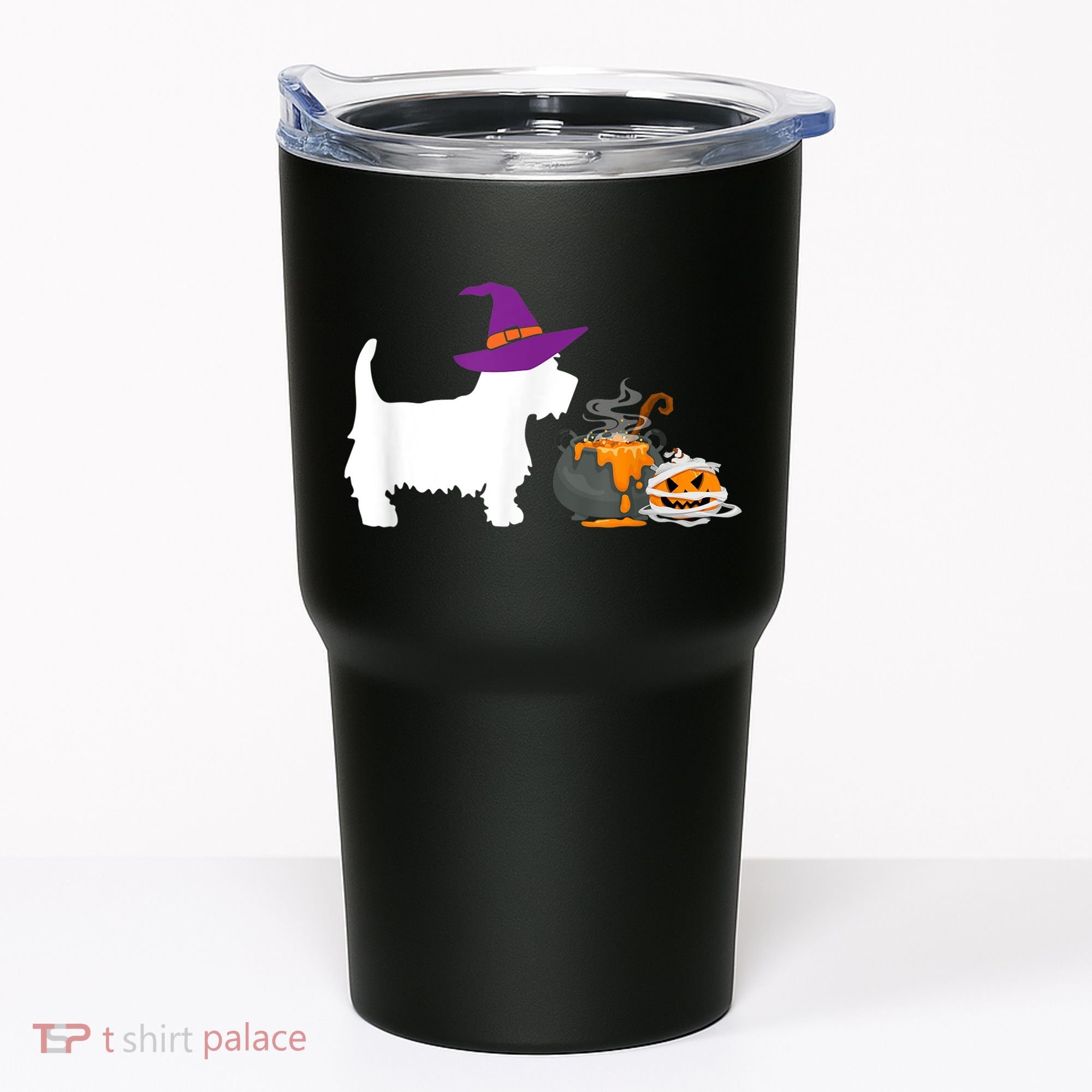 Cute Westie Wizard Hat Halloween Funny Dog Owner Costume Tumbler